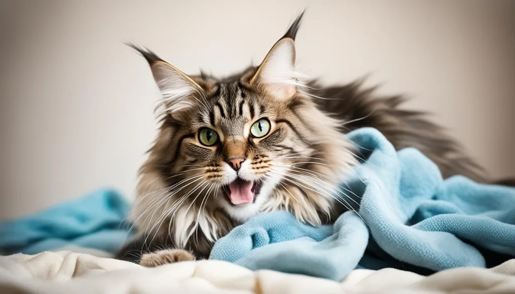 Maine Coon toy hunting